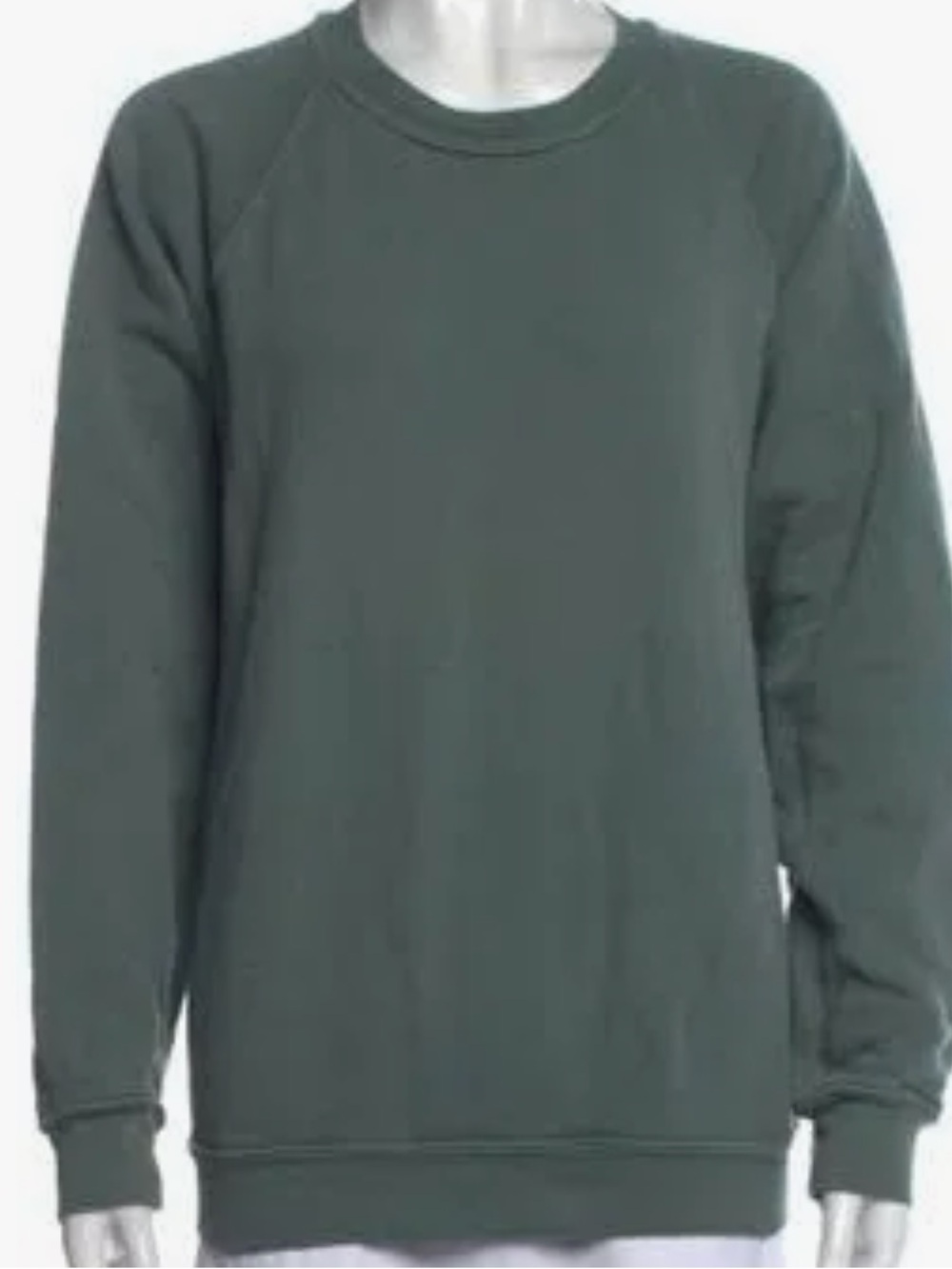 LES TIEN Crewneck Sweater in Sage Green MEDIUM